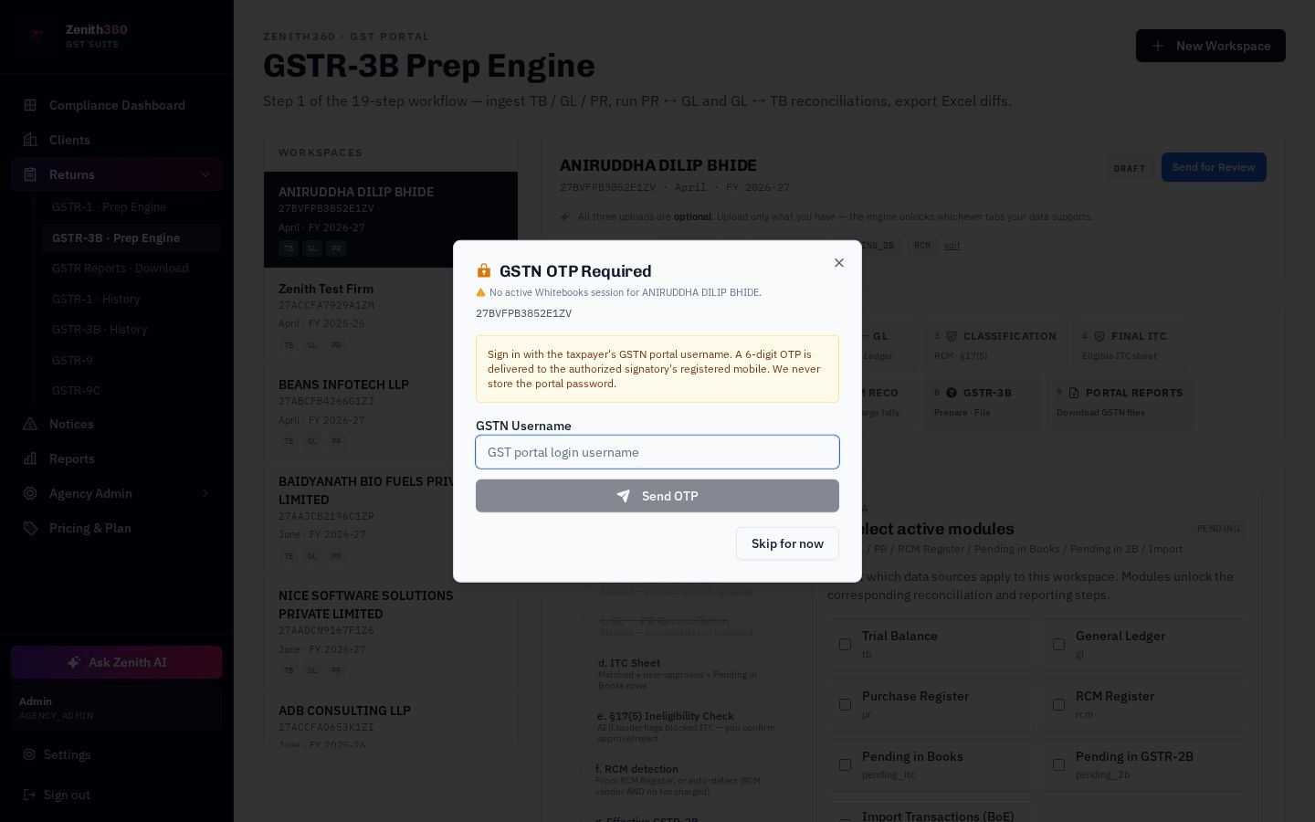 GSTR-3B · 25-step Prep